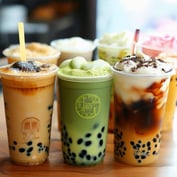 coffees, bubble tea, matcha, honey tea