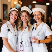 happy nurses at an appreciation party