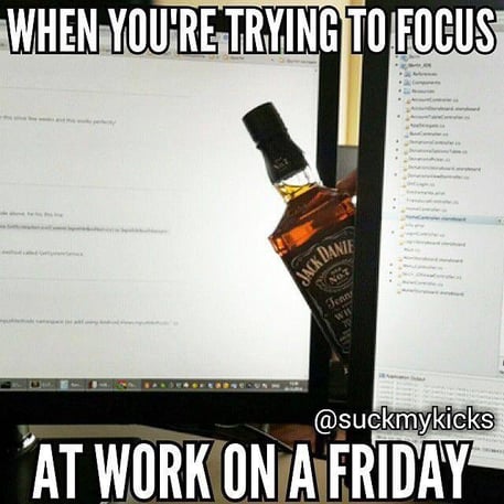 friday meme about focusing