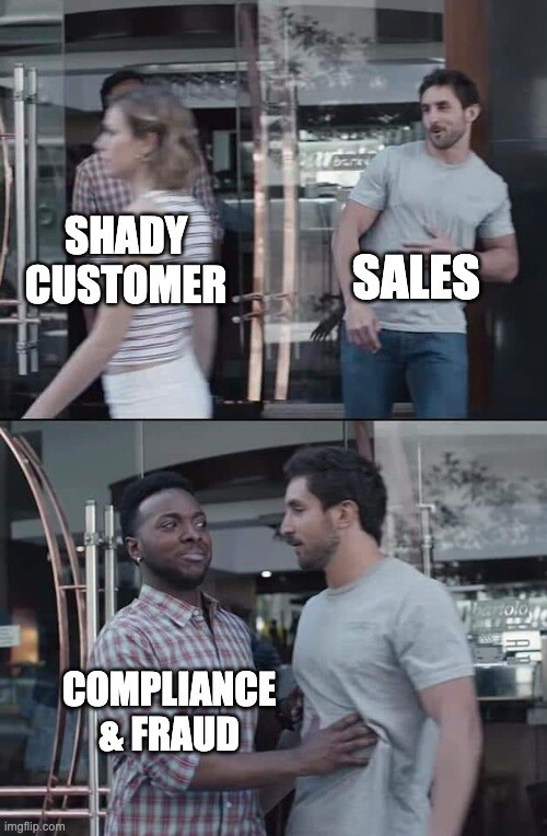 Compliance stopping a shady deal