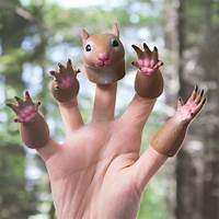 AQKILO Handi Squirrel Finger Hand Puppet Novelty Toys Doll Props ...