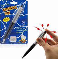 WYFCR Electric Shock Pen, Writing Black Plastic Ballpoint Shocking Pens ...