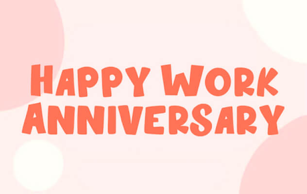 work anniversary gift card design